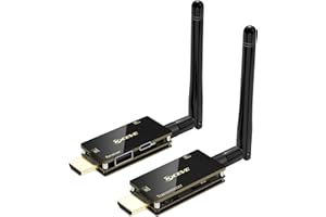 KCEVE HDMI Wireless Transmitter and Receiver with USB Mouse/Keyboard Port, HDMI to HDMI Wireless Extender Kit with Antenna, No Shell Desigh for Better Heat Dissipation, 200m/656ft Range