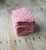 Makeup Remover Pads - Pink Face Scrubbies - Small Washcloth - Set of 10