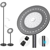 TROND Floor Lamp, LED Modern Torchiere Lamp, 71 in Tall Aluminum Pole Light | 3000K Natural Daylight Standing Light, Touch 5-Level Dimmable, 5000 lm, 30 Mins Timer for Living Room Bedroom