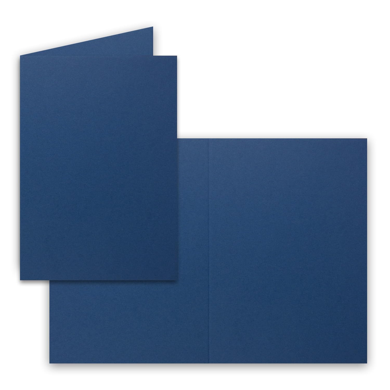 Folding Cards DIN A5 14.8 x 21 cm, Dark/Blue – Premium Quality – Very Stable – Inkjet – Quality Brand: Neuser Colourful 50 Doppelkarten Nacht-Blau