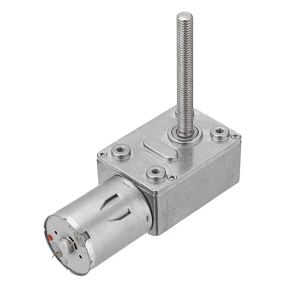 DollaTek JGY370 DC12V 150RPM 50mm-M6 Screw Worm Gear Motor Self-locking Reduction Gear Motor