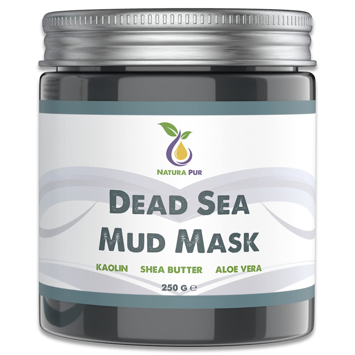 Dead Sea Mud Mask 250g, vegan - Face mask against pimples and acne - Anti-aging care for dry, oily and impure skin - Clay Face Mask