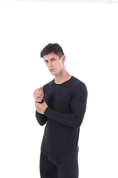 Amazon Sanke メンズ 寝間着 裏起毛 あったかインナー 上着 保温 高弾性 防寒保温肌着 タイツ長袖シャツ 冬用起毛 男性用 部屋着 インナーシャツ 通販