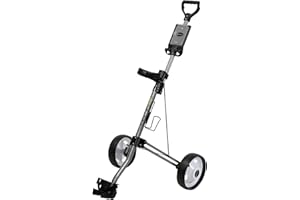 PRECISE X-Lite Golf Push Cart Two Wheel, Ultra Lightweight & Compact Golf Bag Cart, Foldable for Easy Storage, Ergonomic Handle, Built-in Scorecard & Ball Holder, Smooth Rolling Wheels, Silver