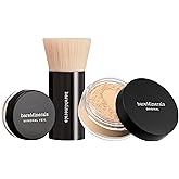 bareMinerals Original Get Started Kit, 3-Piece Makeup Set Includes Full-Sized Original Loose Mineral Foundation SPF 15, Travel-Sized Beautiful Finish Brush & Original Mineral Veil Setting Powder