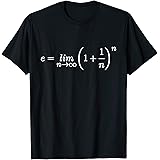 Cool Science and Math T ShirtsEuler's Number Equation Cool Number e T Shirts for Geeks T-ShirtOEKO-TEX STANDARD 100