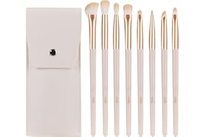 MSQ Eye Makeup Brushes 8pcs Eyeshadow Makeup Brushes Set, Soft Synthetic Hairs for Eyeshadow, Eyeliner, Blending, Concealer, 