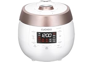 Cuckoo CRP-RT0609FW Twin Pressure rice cooker 6 cup & Warmer with High Heat, GABA, Mixed, Scorched, Turbo, Porridge, Baby Foo