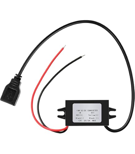 Convertisseur DC 8-85V Vers 5V 3A - Double USB Pour Voiture, Camping-car, Moto - Charge Rapide Téléphone USB / Type-C