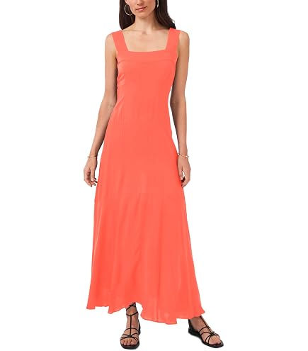 Vince Camuto TIE V Neck Maxi Dress Airy Blue at Amazon Women's Clothing store