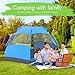 Victostar Instant Pop Up Family Camping Tent,Double Layer Waterproof 3 Season for Picnic Fishing Hiking Traveling (Blue, 4-Person)