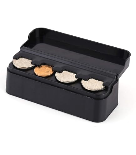 Leuchtturm Valise à Monnaies Cargo S6 – Noir/Argent, 120 Pièces, 6 Plateaux 41 Mm, Verrouillable, élégante