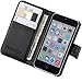 Wisdompro iPhone 5c Case, Premium PU Leather 2-in-1 Protective Flip Folio Wallet Case with Multiple Credit Card Holder/Slots for Apple iPhone 5c (Black)