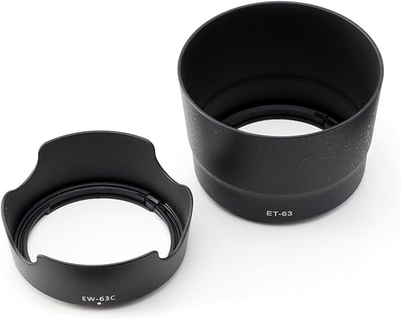 Canon Eos Kiss X8i W ダブルズームキット 同梱レンズ用 レンズフード2点セット Ew 63c Et 63 互換品 レンズフード 通販 Amazon
