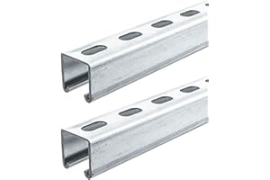 4.75 Feet Length Strut Channel Trolley Track，1-5/8" Wide and high 12 Gauge Metal Steel U Channel with Thick Galvanized Steel 