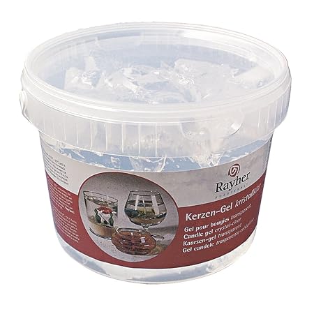 Rayher Hobby 3130300 Kerzen-Gel, Dose 2 kg/ca.2.500 ml, transparent, kristallklares Kerzenwachs zum schmelzen, kann gefärbt w