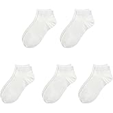 SERISIMPLE Viscose Bamboo School Socks Ankle Super Soft Kids Socks Stretch Cuffs Athletic Socks Odor Anti-odor 5 Pairs