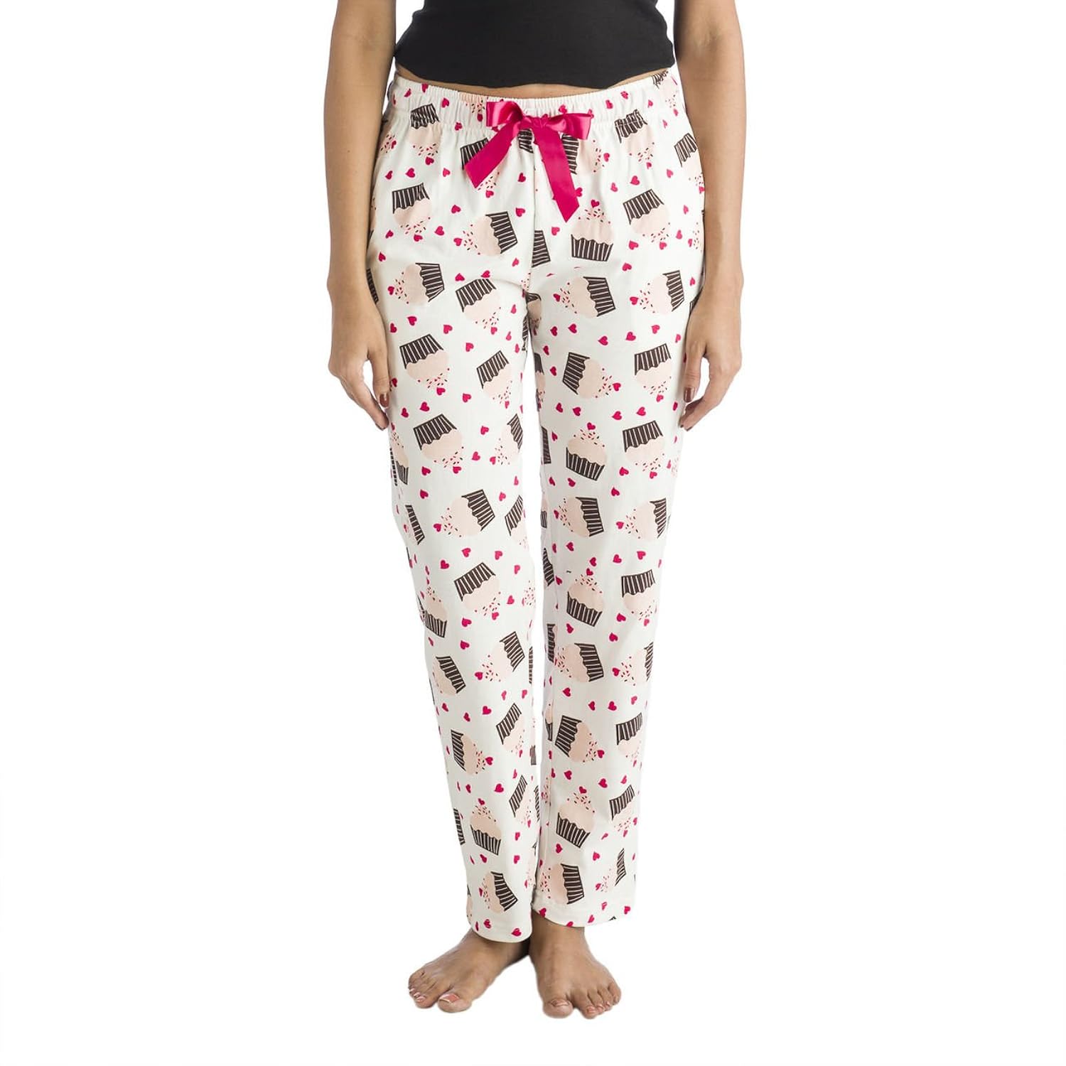 nite flite women's cupcake cotton pajamas