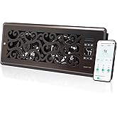 SANYCASA Register Booster Fan for 4" x 12" Register Holes, Quiet Vent Fan Booster with Intelligent Thermostat, Improves Heating Cooling, App Control, 10-Speeds, Charleston Smart Register Vent, ORB