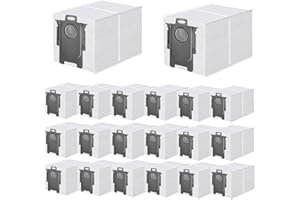 JANHALEY 20 Pack Dust Bag Replacement for Roborock QV 35A/Qrevo S5V/Saros 10/ 10R/Q Revo/Qrevo S/Qrevo Pro/Qrevo MaxV/Qrevo Master/Qrevo Plus/S8 Max Ultra/S8 MaxV Ultra/Qrevo Slim Vacuum Cleaner, 3L Capacity