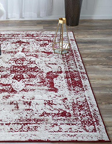 Unique Loom Sofia Collection Burgundy 4 x 6 Area Rug (4' x 6')