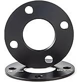 VLAOSCHI Black Forged 4x108 Hubcentric Wheel Spacers 10mm with 63.4mm Center Bore (NO Lip) Compatible with Ford-Mercury 4 Lug - Pack of 2