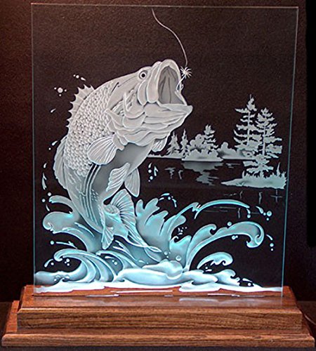Amazon.com: Carved Glass Leaping Bass 