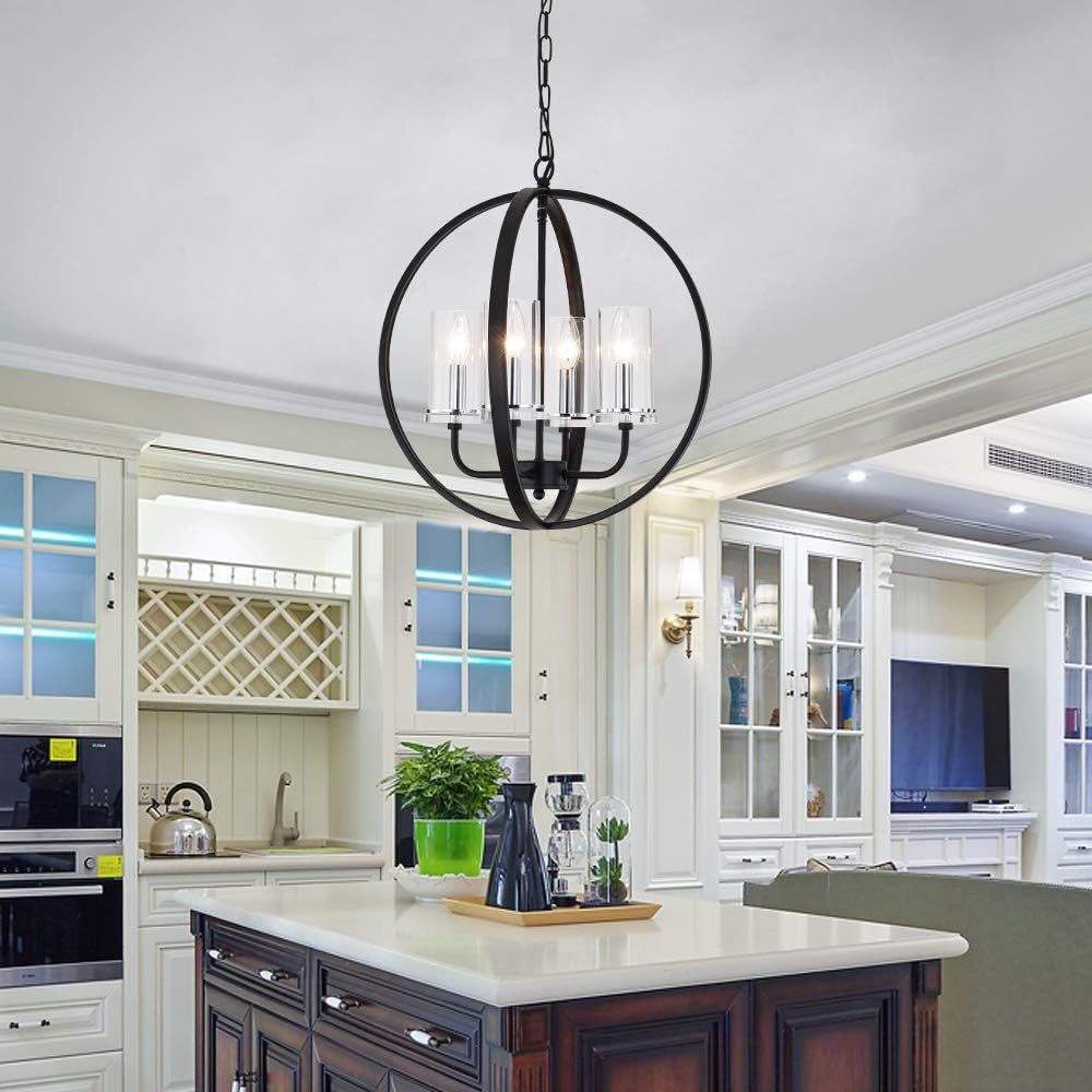 industrial chandelier dining room