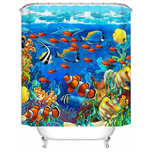 Sea World Waterproof Polyester Shower Curtain Bath Decor Curtain 72 x 72 by Never Stop Dreaming Shower Curtain