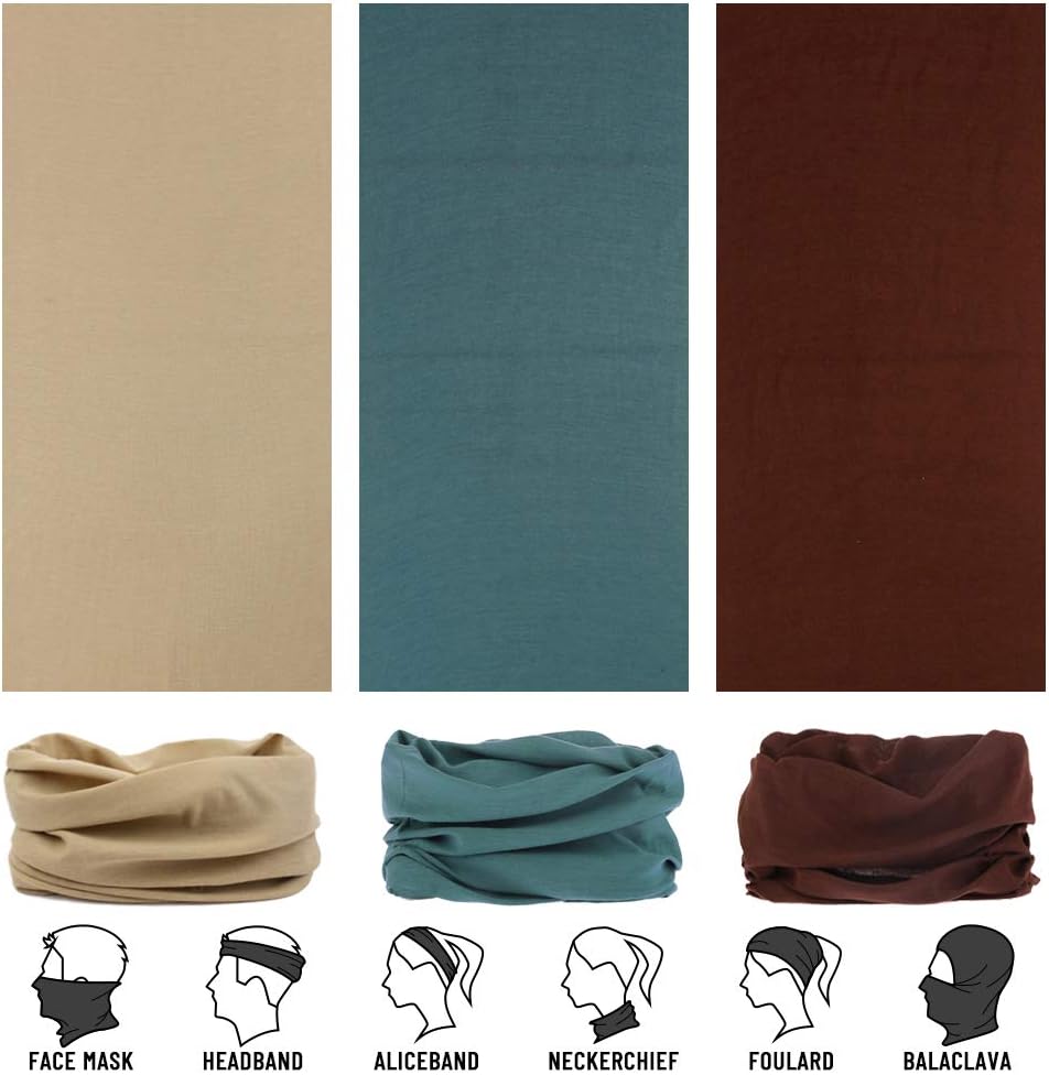 Headwear, Head Wrap, Neck Gaiter, Headband, Fishing Mask, Magic Scarf, Tube Mask, Face Bandana Mask, Neck Balaclava and Sport Scarf 12 in 1 Sweatband for Fishing, Hiking, Running, Motorcycling : Clothing