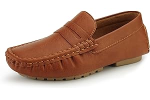 Hawkwell Kids Casual Penny Loafer Slip On Dress Moccasin Driver Shoes(Toddler/Little Kid/Big Kid)