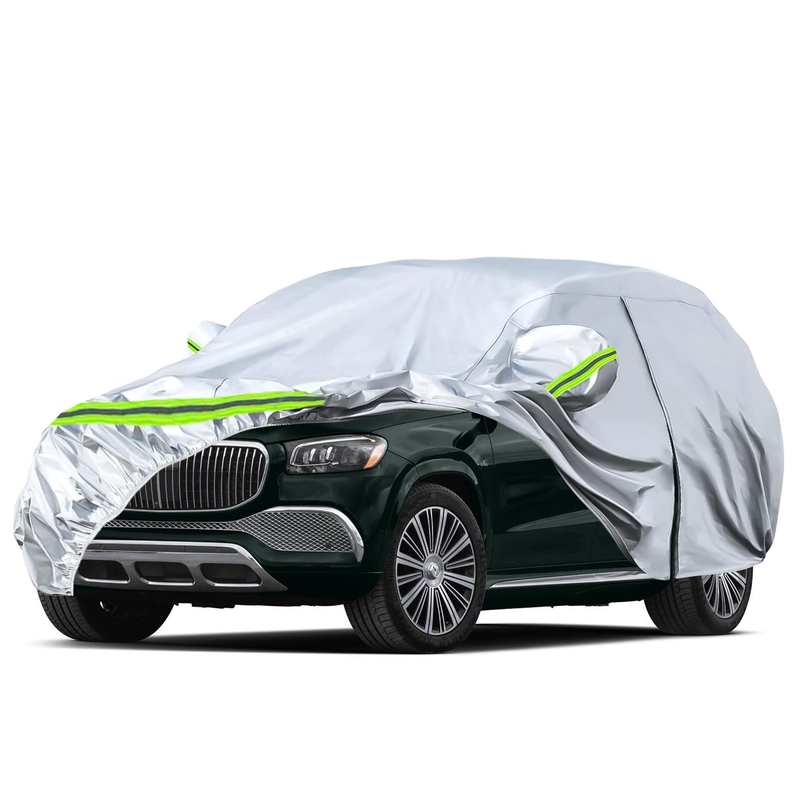 Photo 1 of Waterproof Car Covers Replace for 2006-2025 Mercedes Benz GL/GLS Class 450, 450d, 6 Layers Silver All Weather Car Cover with Zipper Door & Windproof Bands for Snow Rain Dust Hail Protection