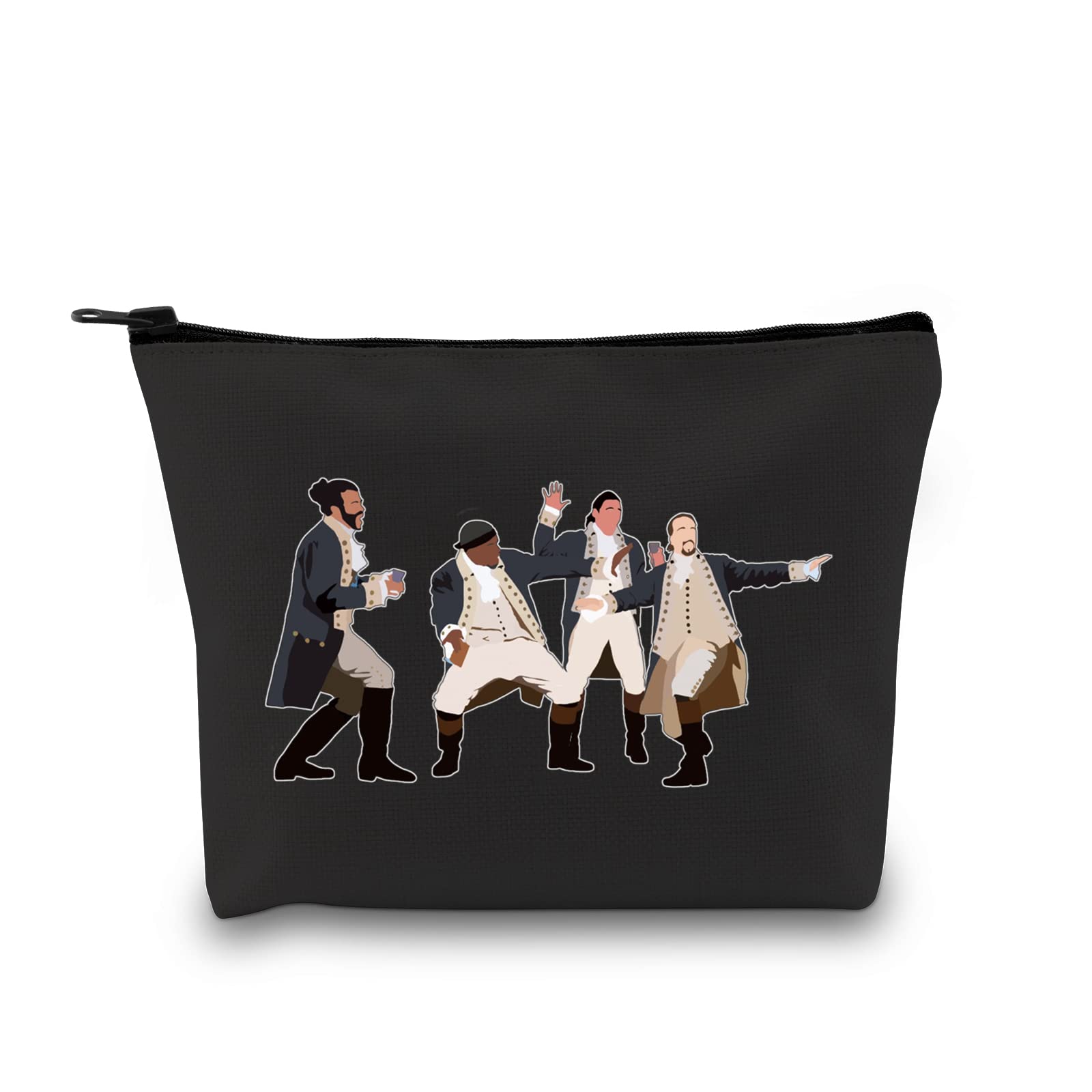 Hamilton Gift Broadway Musical Theatre Makeup Bag Accessory Zipper Pouch for Fans (Hamilton Musical Black EU)