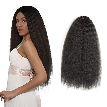 Amazon Com Fashion Idol Yaki Straight Crochet Hair 20 Inch Long