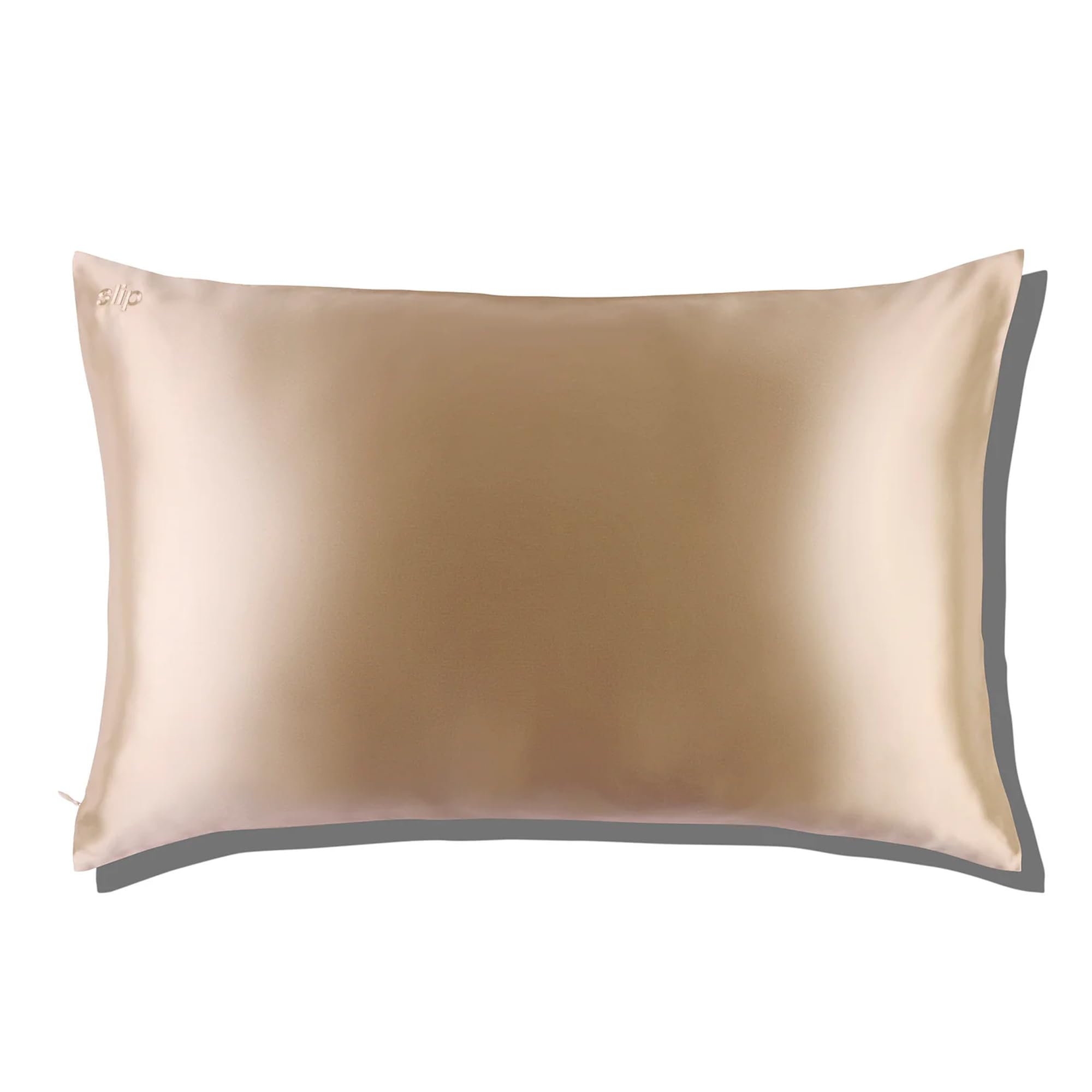 SLIP Queen Silk Pillow Cases - 100% Pure 22 Momme Mulberry Silk Pillowcase for Hair and Skin - Queen Size Standard Pillow Case - Anti-Aging, Anti-BedHead, Anti-Sleep Crease, Caramel (20" x 30")
