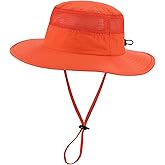Home Prefer UPF50+ Kids Wide Brim Sun Hat for Boys Girls UV Protection Hat Mesh Wide Brim Fishing Hat Beach Water Bucket Hat