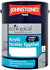 Johnstone's Trade Acrylic Eggshell Brilliant White 5 Litre Durable Paint