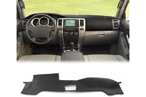 PIT66 TPE Dash Bezel Cover, Compatible with Toyota 4Runner 2003 2004 2005 2006 2007 2008 2009 Dashboard Instrument Panel Black Plastic