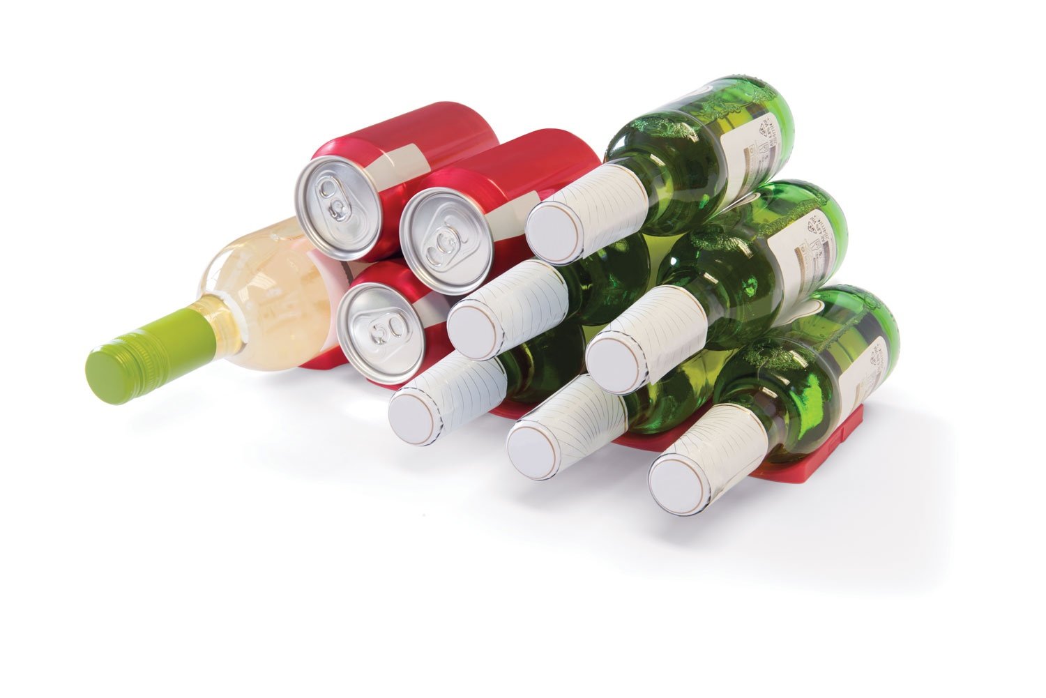 Zeal Safe Stack Kitchen & Fridge Bottle Rack Silicone Shelf Tidy