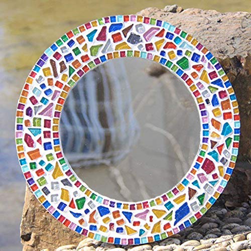 70 Pieces Stained Glass Mosaic Tiles Fit for Mosaic Making Crafts Supplies 10x40mm