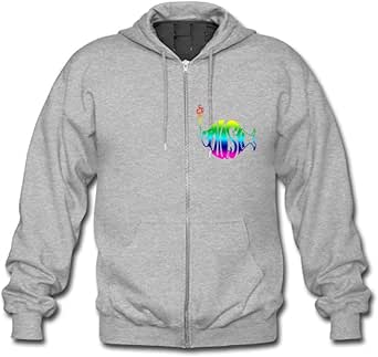 Amazon.com: Sweatshirts Multi-Color Phish Band Custom Men's Hoody Zip Hoodie Silver Medium 