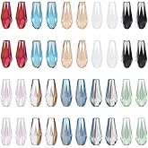 SUNNYCLUE 1 Box 200Pcs 10 Colors Water Drop Bead Glass Teardrop Beads Bulk Electroplate Faceted Tear Drop Waterdrops Shaped Loose Spacer Bead for Jewelry Making Bracelet Necklace DIY Crafts Supplies