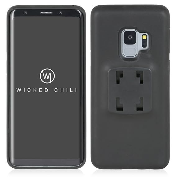 Wicked Chili QuickMOUNT Case für Samsung Galaxy S9 / Handy Schale, S9 Schutzhülle, HR, iGrip KFZ, Auto, Fahrrad, Halterung, B