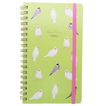 Amazon Co Jp Beaux Oiseaux リングノート ゴムバンド付き縦長ダブル
