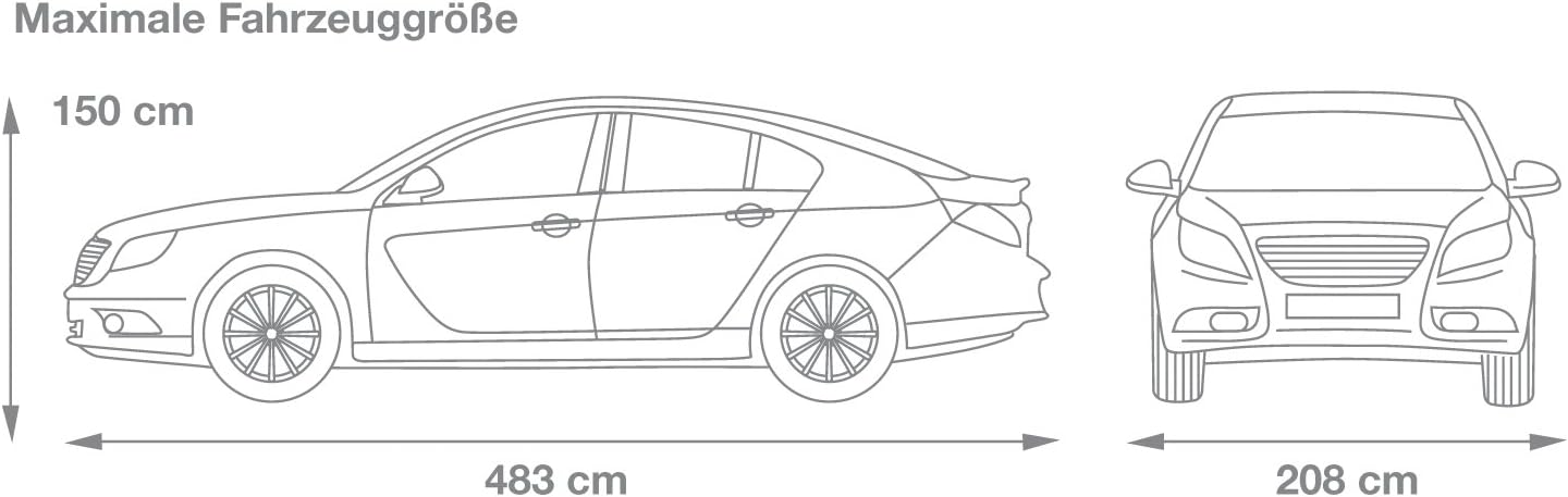 Cartrend Full car cover "New Generation", weatherproof, size L, polyester blue, for VW Passat and similar models - Image 5