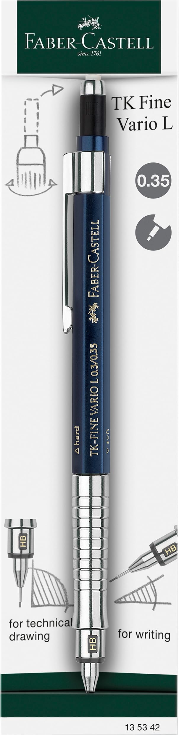 Faber-Castell Mechanical Pencil TK-Fine Vario L 0.35mm Indigo