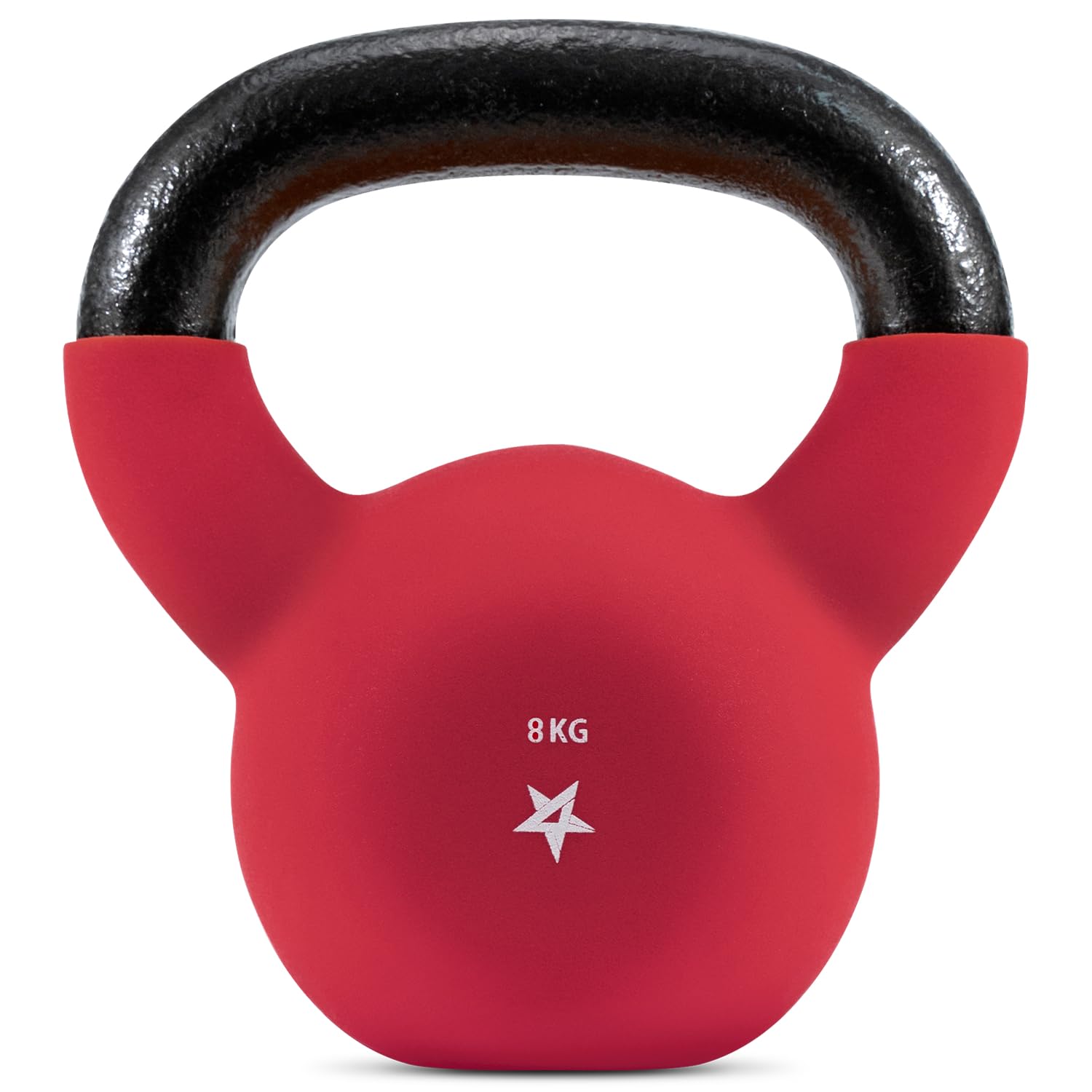 Yes4All WV6P Neoprene Coated Kettlebell Weights, Strength Training Kettlebells - 8KG Red