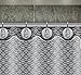 DWELLZA Silver Mosaic Resin Shower Curtain Hooks- Set of 12- Decorative Bathroom Hook - for Elegant Bathroom Decor (Silver Gray)