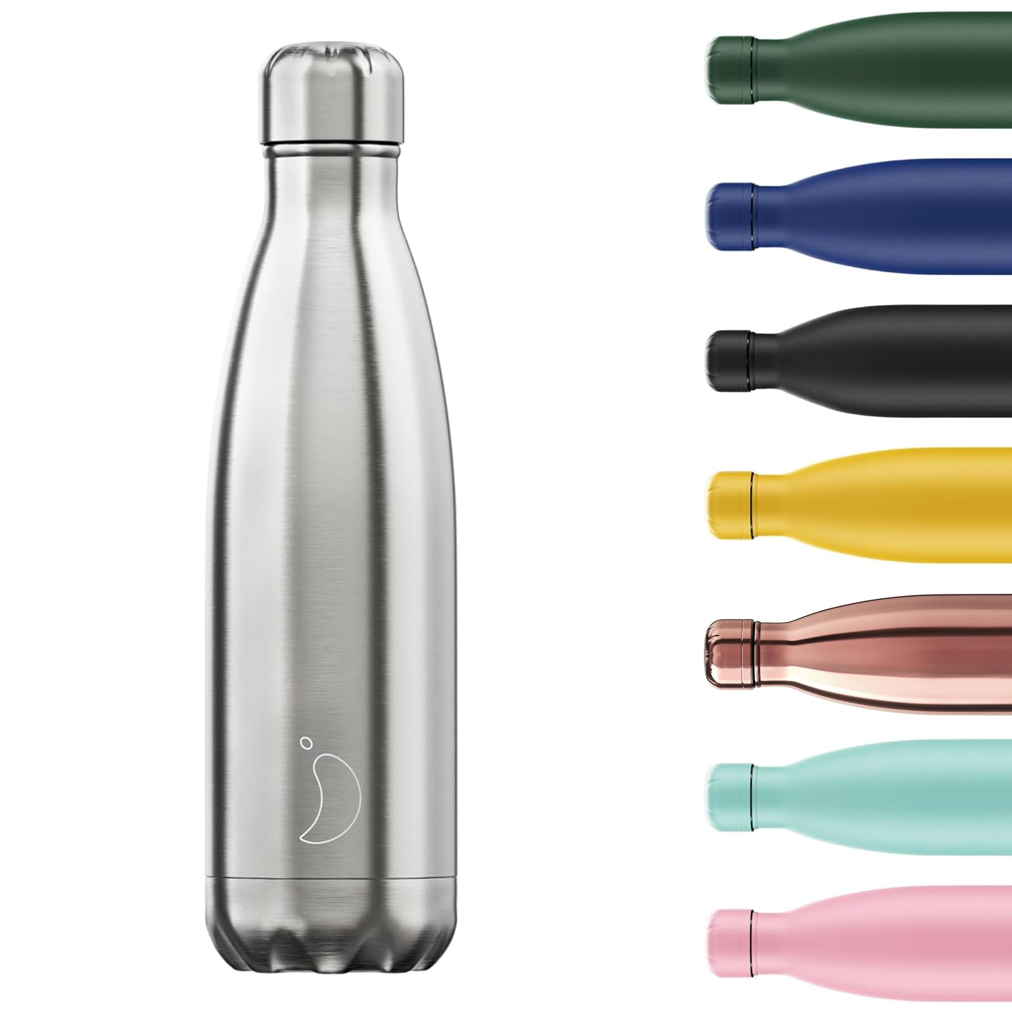 Chilly's Original Water Bottle - Vacuum Insulated Stainless Steel Water Bottle, Reusable Thermal Flask for Hot & Cold Drinks - Leak Proof, No Sweat - Stainless Steel - 750ml — image 1