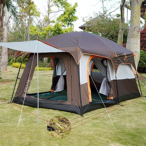 KTT Large Tent 46 Person,Family Cabin Tents,2 Rooms,Straight Wall,3